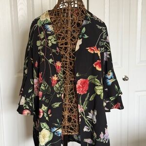 mercer & madison Black Floral Overlay